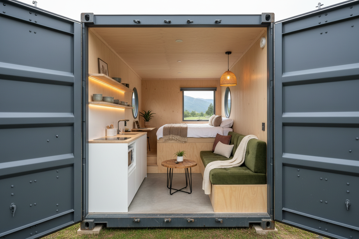 20ft Container Home Open View