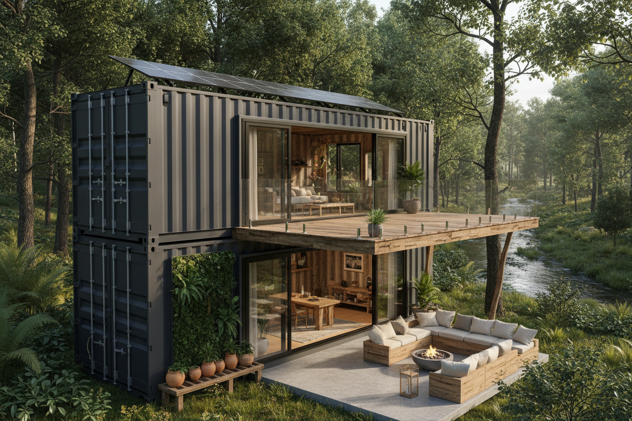 Container Home with Deck